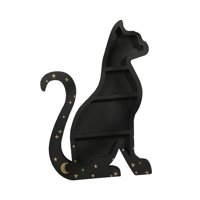 Bothyi - Estante De Almacenamiento De Madera Con Forma De Gato, Estante De Joyería Montado En La Pared Para Decoración De Sala De Estudio, 23X35Cm