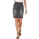 thumbnail image 5 of INSPIRE CHIC Faldas de Mezclilla para Mujer Cintura Alta Dobladillo Desgastado Falda de Jean Corta Negra XS, 5 of 7