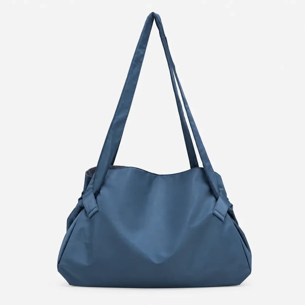 Bolso Plegable de Compras Grande Tipo Shopper con Bolsillo con Cierre y Asas Largas