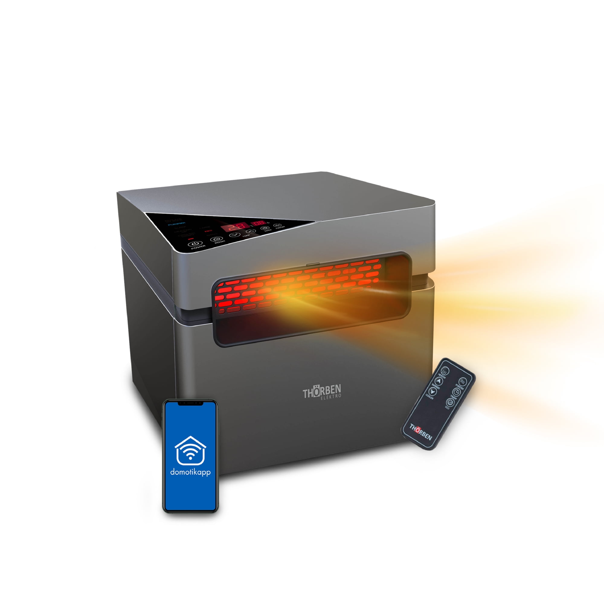 Thorben - Estufa Infrarroja 2 En 1 Thor Silver 1500 Wifi