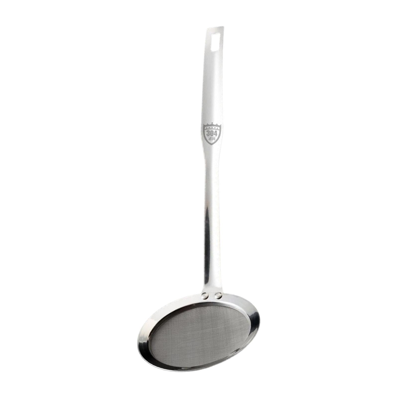 Fiocias - Espumadera De Olla Caliente, Colador De Cocina, Colador Plano, Malla 80 Para Freír Harina, 32,6 Cm X 10 Cm