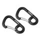 thumbnail image 1 of 2 piezas de aleación de aluminio llave hebilla broche de resorte clip gancho mosquetón llavero negro, 1 of 3