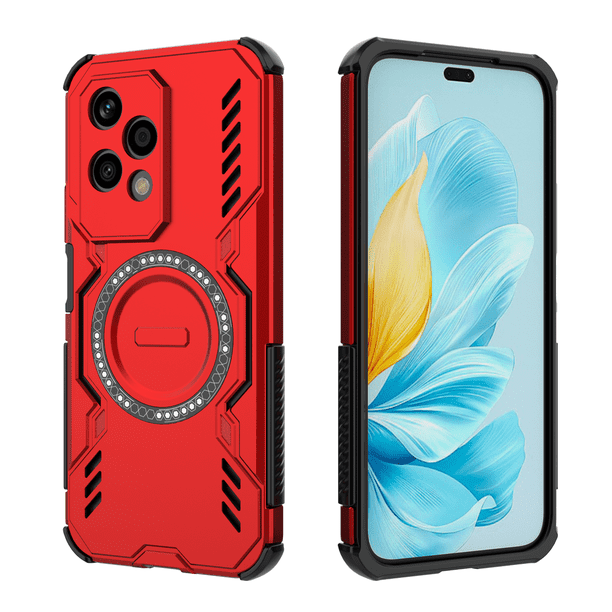 Funda FOXDOCK para Honor 200 Lite , magnética, resistente a golpes, con soporte, unisex, carga inalámbrica