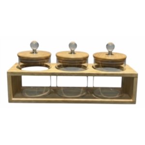 Genérico - Set 3 Frascos Almacenamiento Organización Recipientes Jhn