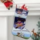 thumbnail image 2 of Amada la Aventura Tema: Calcetines de Navidad, fino lino blanco para colgar en escaleras y chimenea, decoración navideña para el hogar, regalo de Navidad.54cm×38cm, 2 of 5