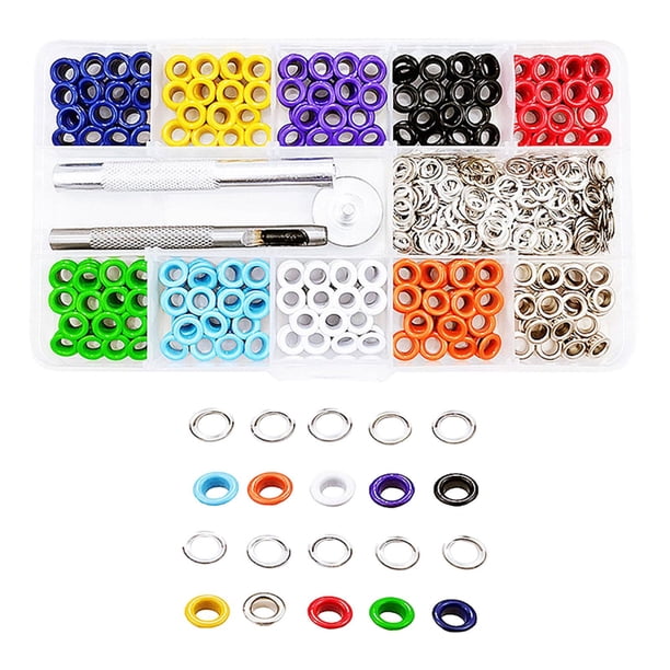 Juego de Herramientas para Ojales, Juego de Ojales de Metal con Bolsa de Transporte, Perforadora, Juego de Perforadoras para Ojales, Herramienta de Aj