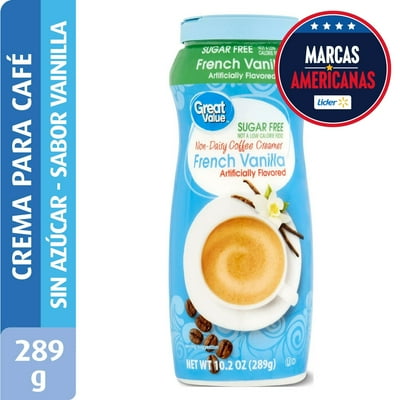 Crema Para Café Sabor Vainilla Sin Azúcar Frasco 289 G Great Value