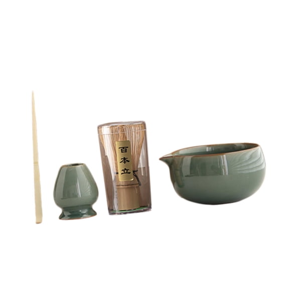 Juego de té de matcha japonés, bateador y soporte de bambú Matcha, para amantes del té de cerámica Matcha Bowl para utensilios de cocina y gadgets Estilo D