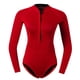 thumbnail image 2 of Traje De Neopreno Con Manga De Neopreno Para Mujer Traje De Bikini De Buceo Con Cremallera Frontal Rojo XL, 2 of 5