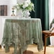 thumbnail image 1 of Mantel Cuadrado De Encaje Bordado Floral Verde 55 X55 Cubierta De Mesa Vintage (verde 55 X55 Cuadrado), 1 of 3