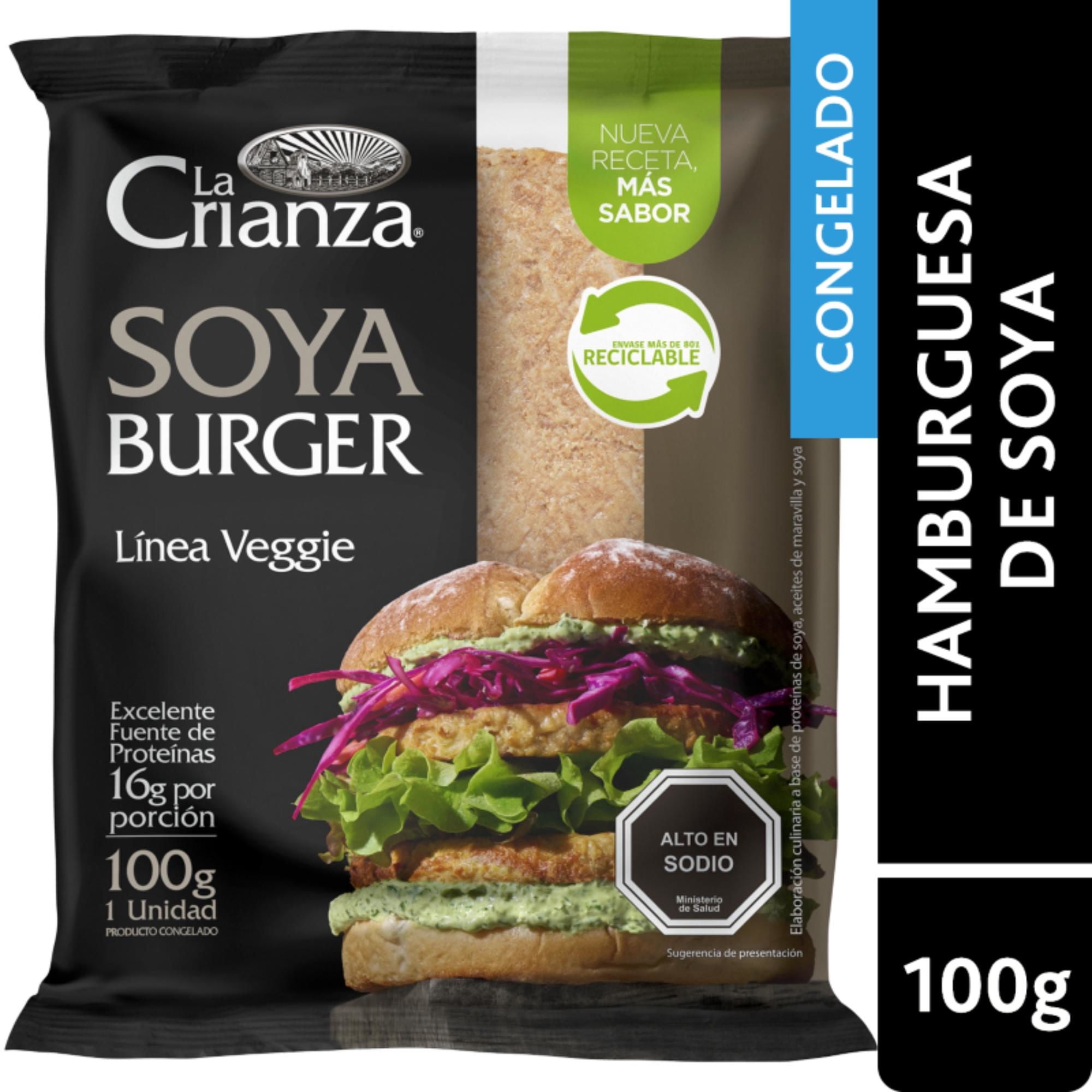 Hamburguesa Vegetal De Soya 100 g La Crianza