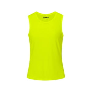 Snix - Camiseta Femenina Dry Fit Sin Mangas - Amarillo Fluor Talla M