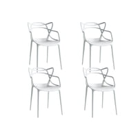 Habita2 Chile - Pack 4 Sillas Comedor Y Terraza Master Polipropileno - Blanco