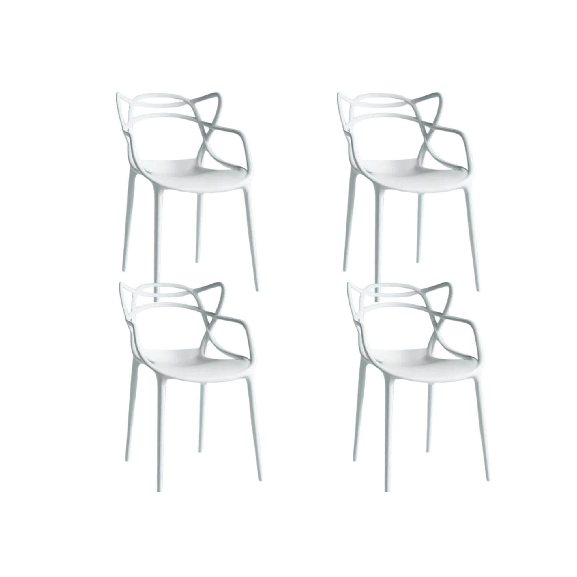 Habita2 Chile - Pack 4 Sillas Comedor Y Terraza Master Polipropileno - Blanco