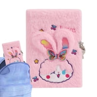 Xinqihang - Diario Secreto De Conejito De Peluche Zankie Con Candado, Juego De Cuaderno De Conejito De Peluche, Diario Secreto Con Candado, Regalo De Cumpleaños Para Niños