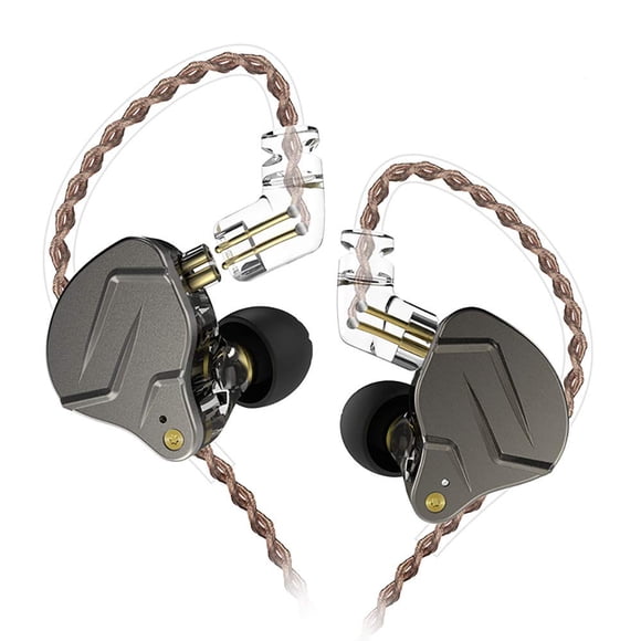 Auriculares erjigo KZ ZSN Pro Dynamic Hybrid de doble controlador, color gris
