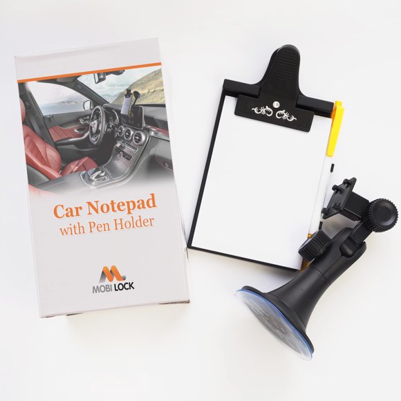 Portapapeles para coche Mobi Lock con soporte para bolígrafos y soporte para almohadilla