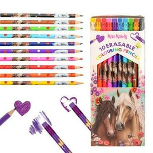 Tienda Lillifee - 10 Lindos Lápices De Colores Intensos Y Borrables Con Diseno De Caballos De Miss Melody