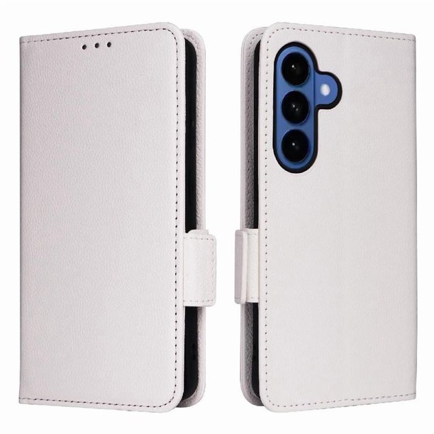 Funda Cartera para Samsung Galaxy S26 Plus Tapa Flip con Ranuras y Soporte Blanco