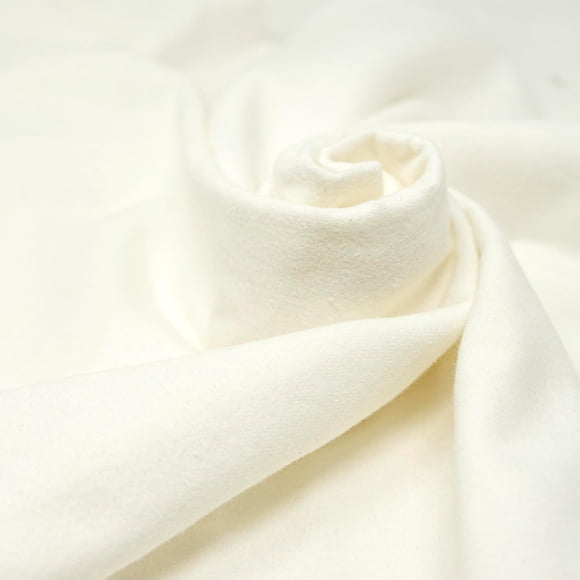 Tela de Franela de Algodón 107 cm Blanca - RTC Fabric