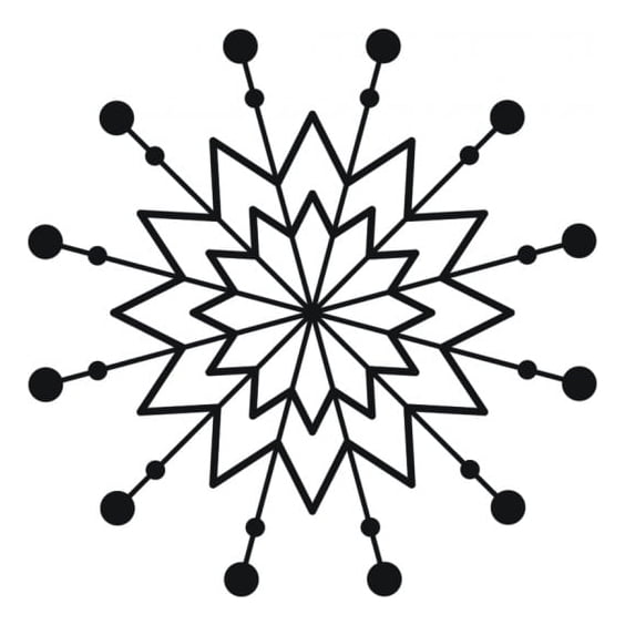 Decomural Snowflake Xmas Festive Christmas WS-15253