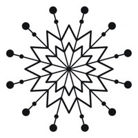 Rienda Libre Graphics - Decomural Snowflake Xmas Festive Christmas Ws-15253