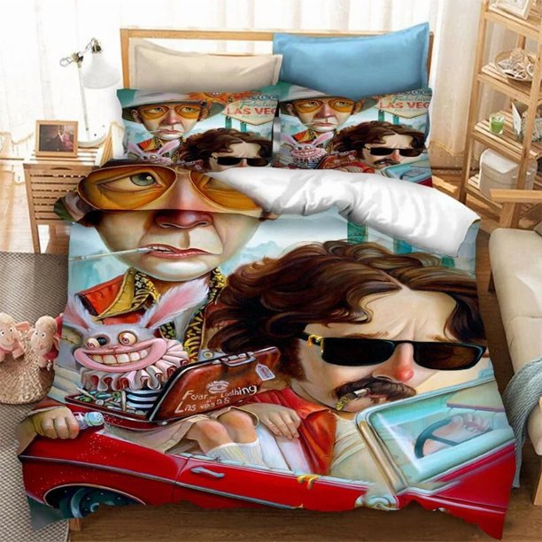 ed Fear and Loathing in Las Vegas Bedding Set Boys Girls Duvet Cover Pillowcase Bed Kids Adult