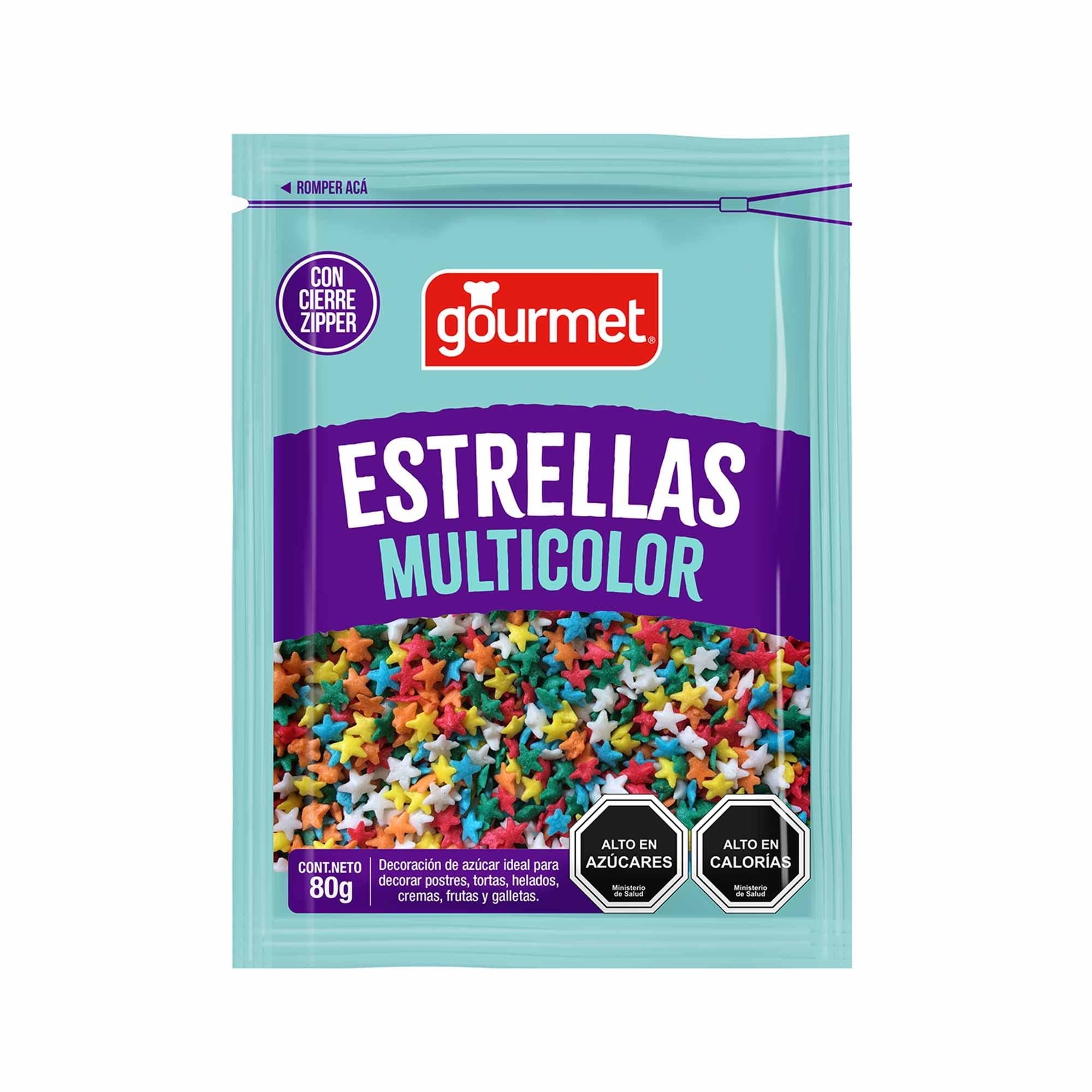Decoración Estrella Multicolor Bolsa 80 g Gourmet