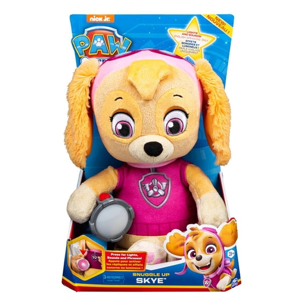 Peluche Flashlight Skye Paw Patrol Spin Master con Sonido cm