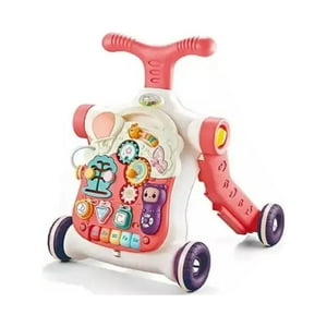 Total Click - Juguete Caminador 5 En 1 Didacto Interactivo Rosado Infantil