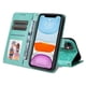 thumbnail image 2 of Funda tipo cartera FOXDOCK para iPhone 11 Pro Max , diseño girasol en relieve, cuero PU, cierre magnético, soporte y tarjetero, 2 of 5