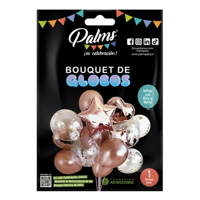 Pack 14 Globos (10 Latex+4 Aluminio)  Palms