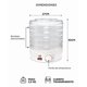 thumbnail image 3 of Deshidratador de Alimentos Maquina Conservadora Frutas Verduras Cinco Bandejas Termostato Hogar, 3 of 3