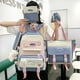 thumbnail image 2 of 5 Pcs/Set New Women's Ins Student University Backpack School Bags Teenager Girls Schoolbag Kawaii Backpack, 2 of 3