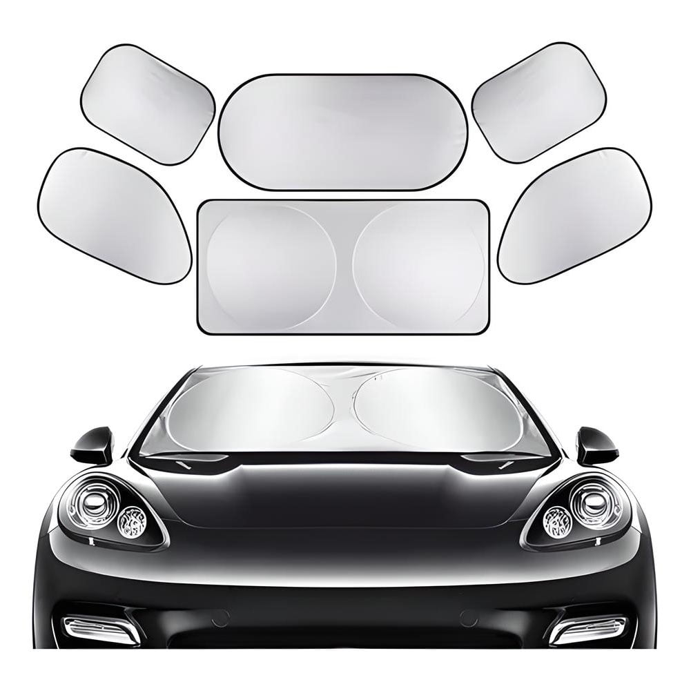 Genérico - Quitasol Parasol Parabrisas Auto 6 Piezas