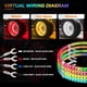thumbnail image 4 of Aros de luces LED RGB para ruedas Nilight de 17,5" con control por app y control remoto, 4 of 9
