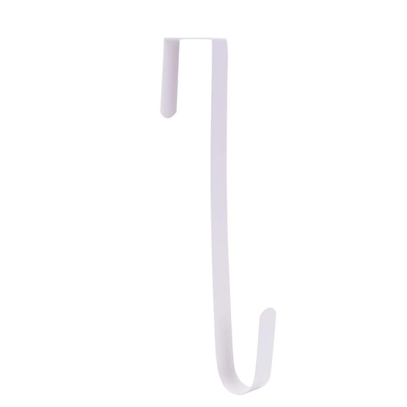 Colgador para coronas sattiyrch sobre la puerta, 12 cm, metal blanco