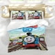 thumbnail image 5 of Thomas Conjunto de sábanas temático, trío de piezas, cómodo y amigable con la piel, diseño único, regalo de decoración para el hogar para familiares, amigos y fans,140cm *210cm, 5 of 6