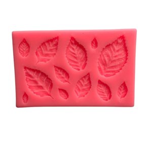 Genérico - Molde Silicona Hojas 12 Figuras Blanco
