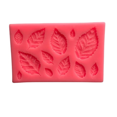 Genérico - Molde Silicona Hojas 12 Figuras Blanco