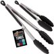 thumbnail image 1 of Pinzas de cocina GORILLA GRIP de acero inoxidable de 18 y 23 cm, 1 of 9
