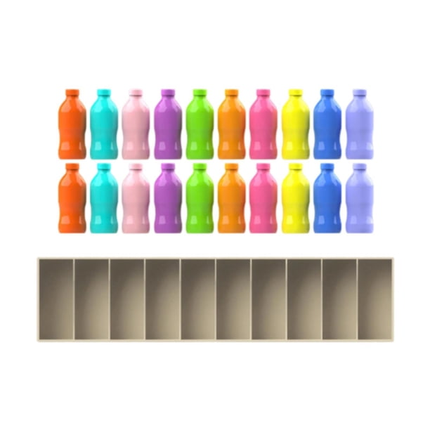 Juego de combinación de colores, educación temprana, botellas coloridas, actividad, desafío grupal, juego de adivinanzas de colores, juegos de mesa de