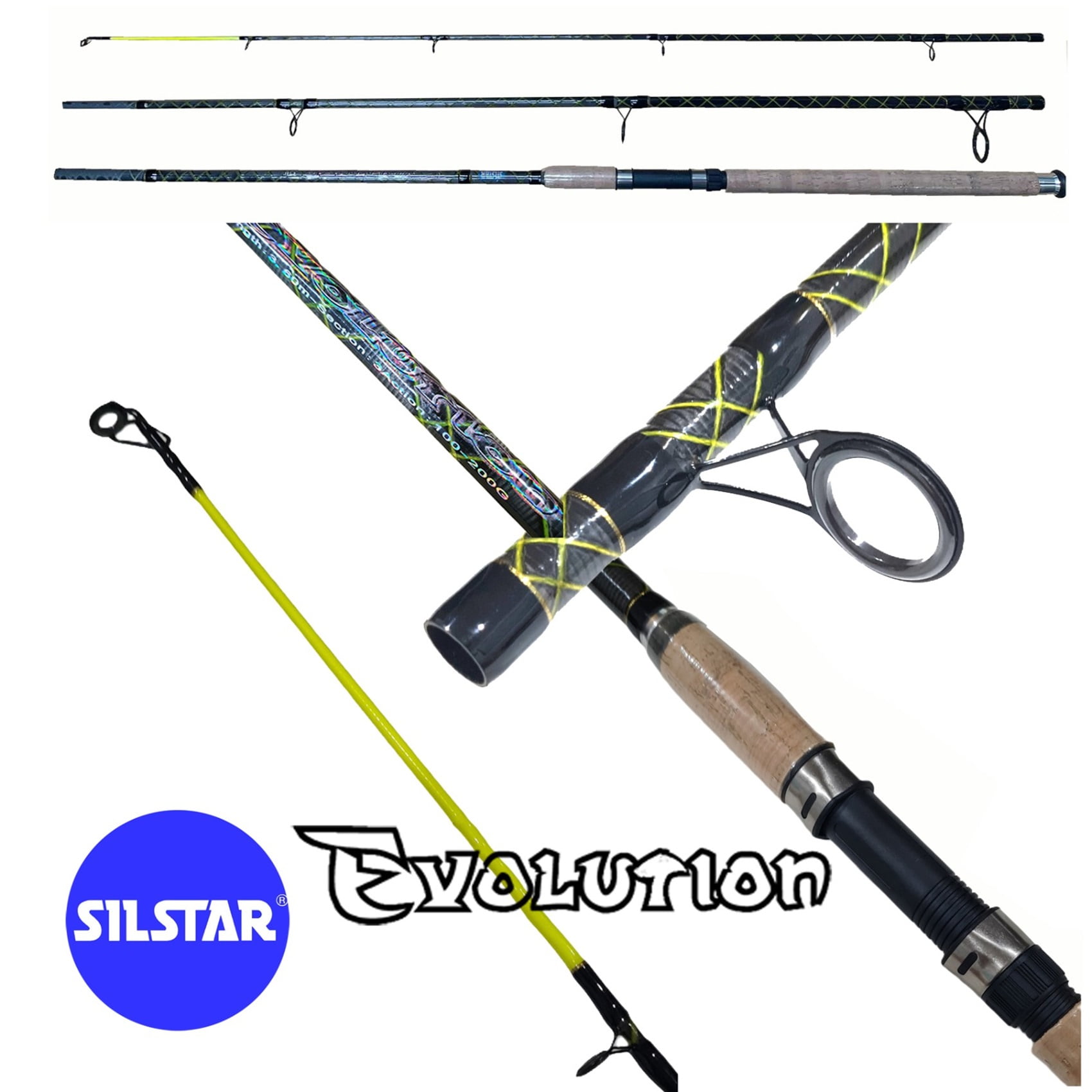 Silstar - Caña Mar Evolution 3.6 Mts 3tramo 400gr Verde Oliva