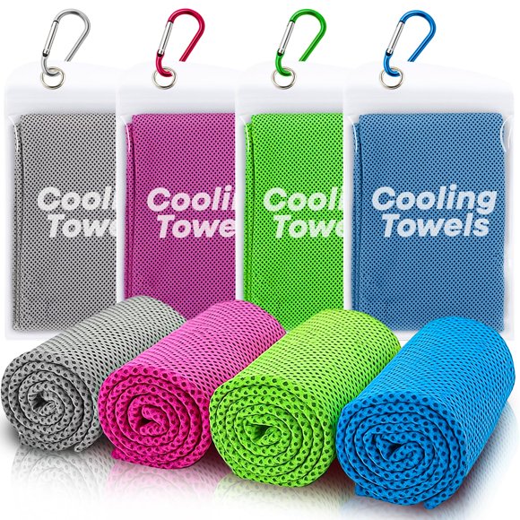 Toallas Refrescantes RUENVUE Paquete de 4 102x30 cm Gimnasio y Exterior