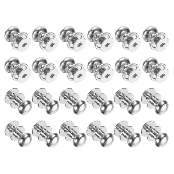24 piezas de pomos redondos mini de 0.34'' x 0.38'', tiradores pequeños para cajones, pomos para gabinetes, tiradores, plateado