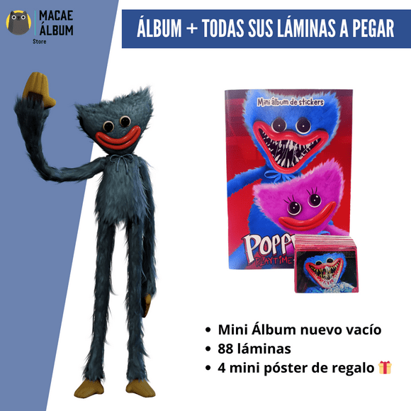 Mini Álbum Poppy Playtime + Todas Sus Láminas A Pegar