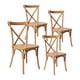 thumbnail image 1 of Pack 4 Sillas Terraza Comedor Crossback Apilables Polipropileno Acabado Madera, 1 of 8