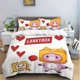thumbnail image 1 of Humorous Cartoon-Themed bedding Featuring L-Lankybox Includes a Duvet Cover And Two Pillowcases, 1 of 5