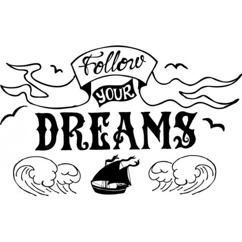 Rienda Libre Graphics - Decomural Follow Your Dreams Ocean Sailing Ws-46359