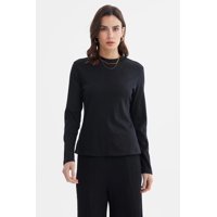 Fashionspark - Polera Mujer Rib Lisa Negro - Lv